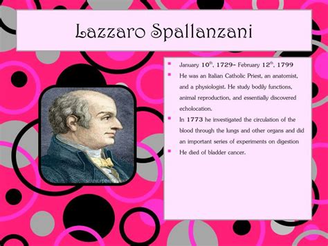what is lazzaro spallanzani famous for.